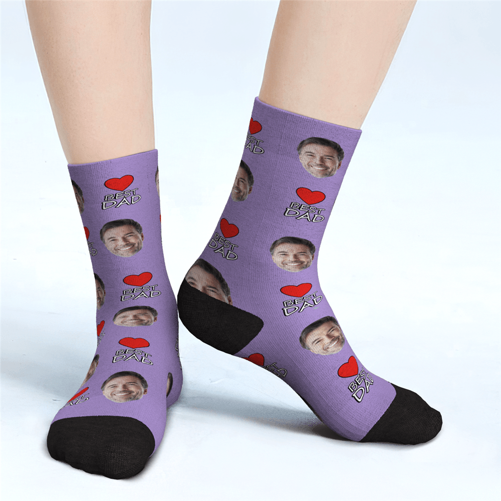 Custom Face Socks Best Dad Gifts For Dad - PhotoBoxer