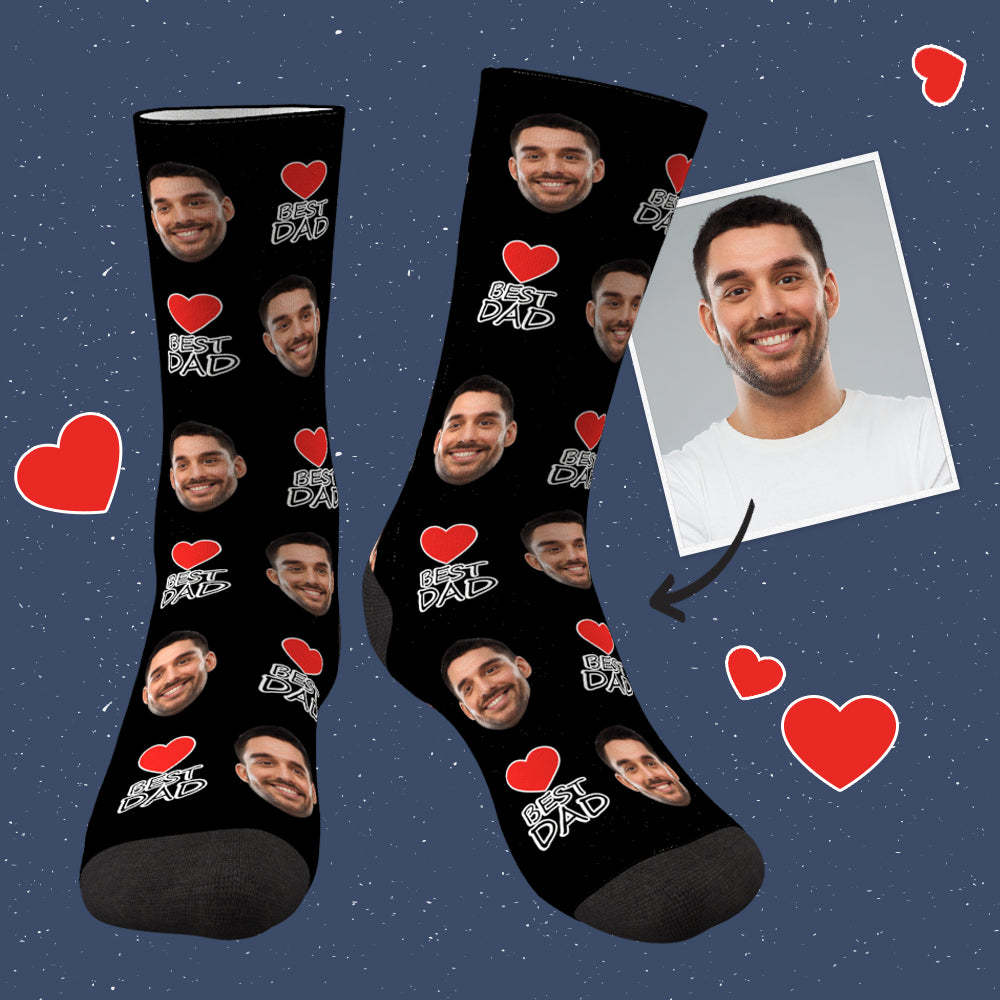 Custom Face Socks Best Dad Gifts For Dad - PhotoBoxer