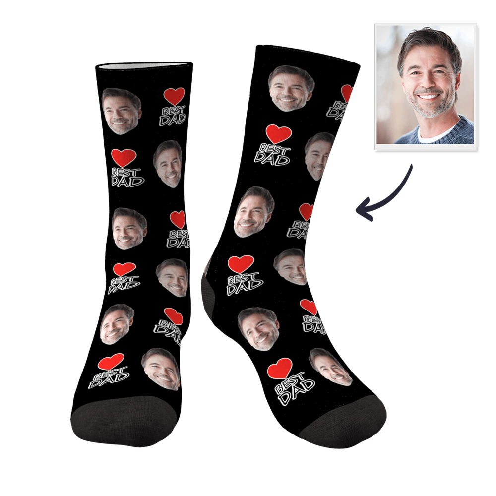 Custom Face Socks Best Dad Gifts For Dad - PhotoBoxer