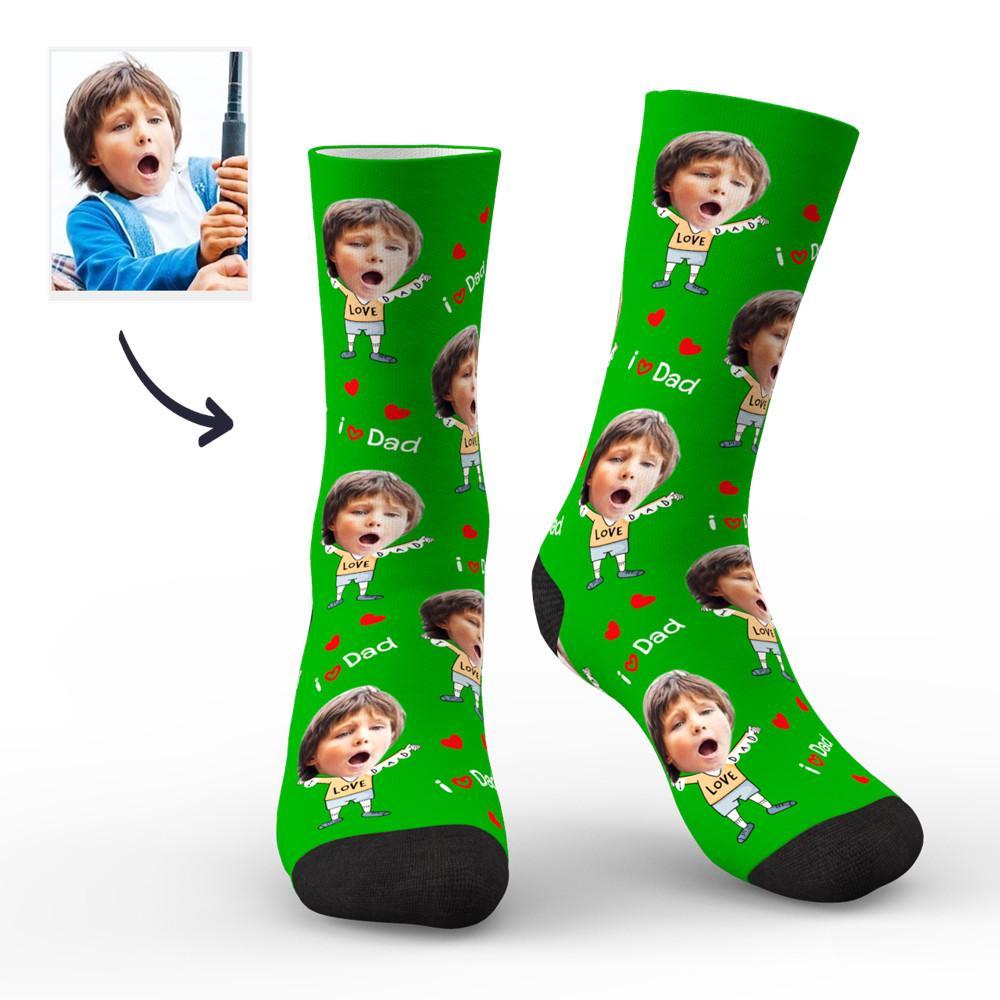 Custom Face Socks to The Dearest Dad Best Gifts - PhotoBoxer