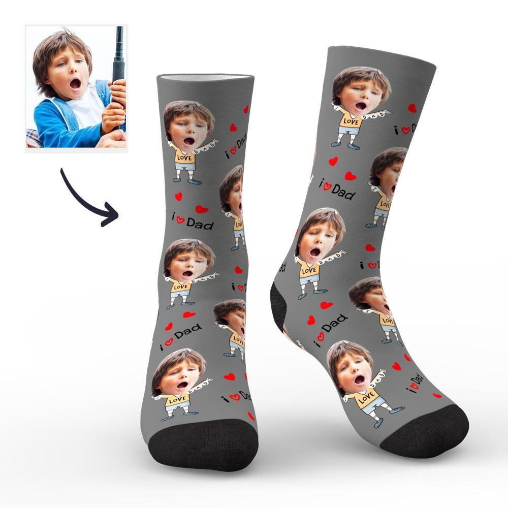 Custom Face Socks to The Dearest Dad Best Gifts - PhotoBoxer