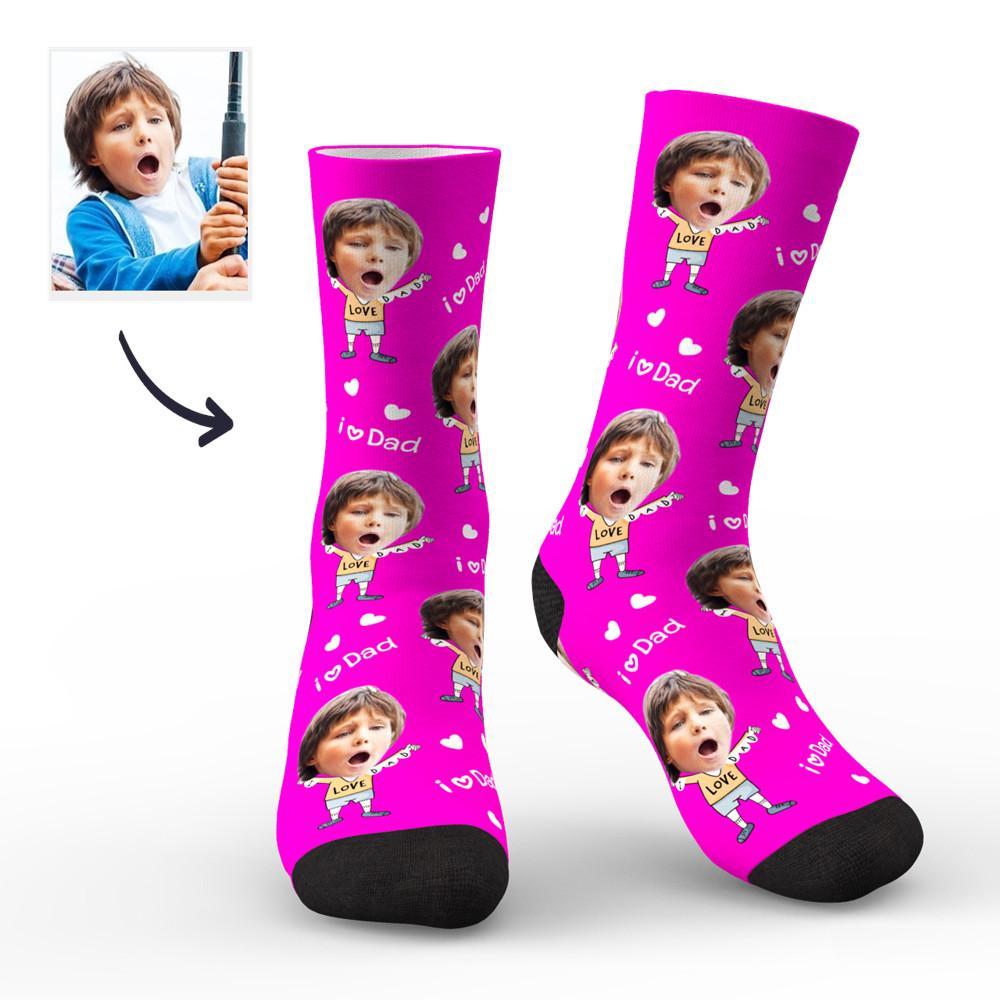 Custom Face Socks to The Dearest Dad Best Gifts - PhotoBoxer