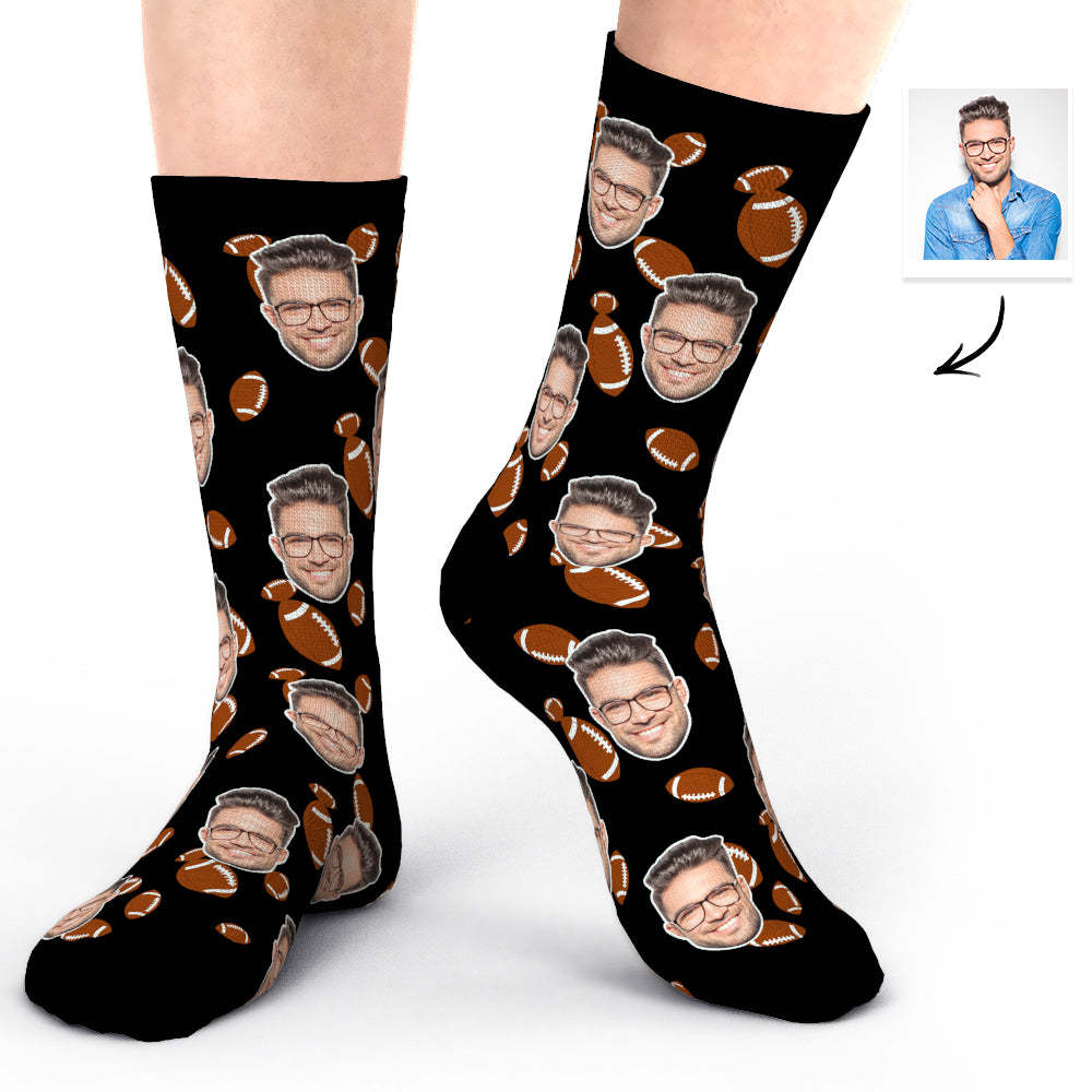 Custom Photo Socks Face Socks Super Bowl Gifts for Him-Boyfriend - PhotoBoxer
