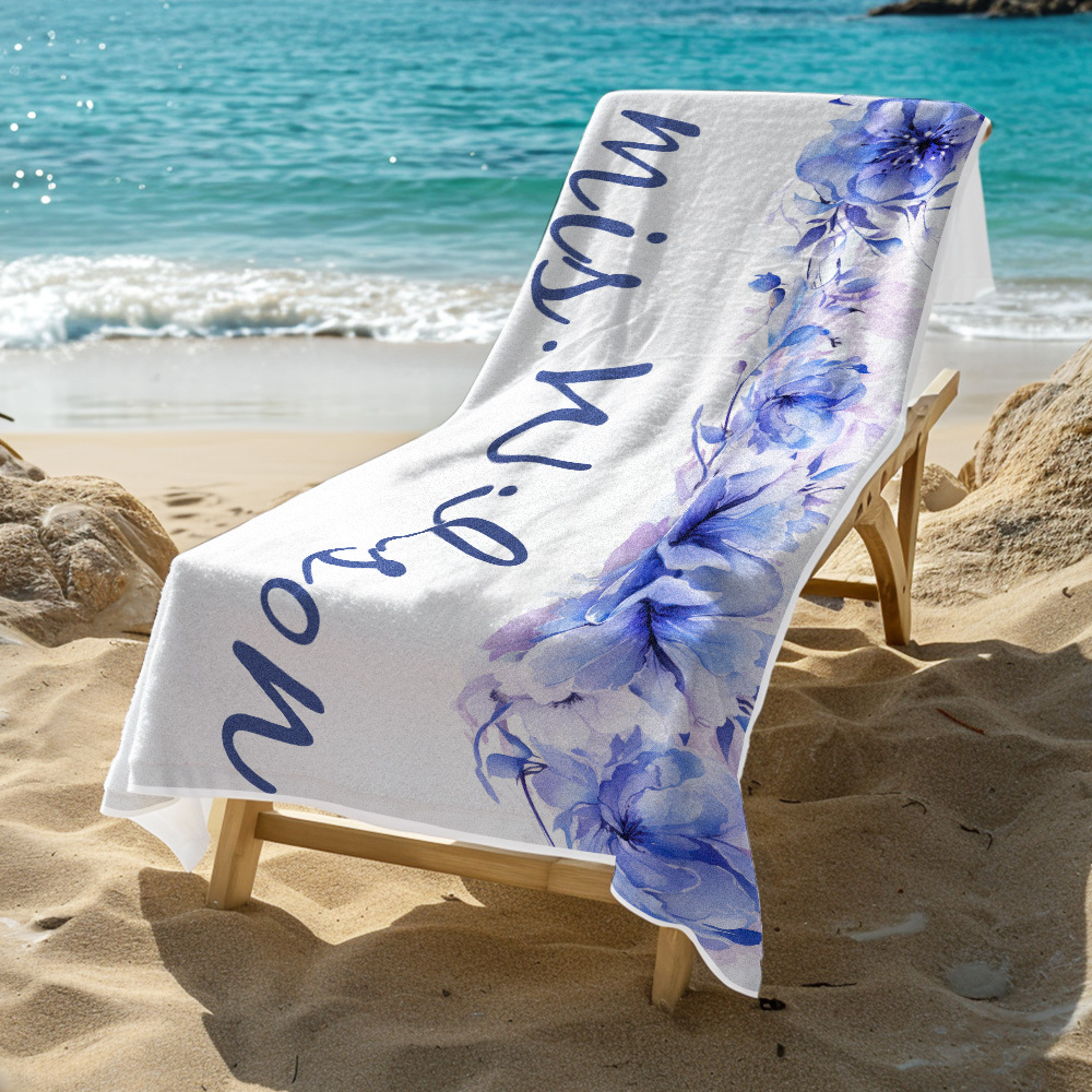 Personalised Towel Engraved with Name Gifts For Friends - PhotoBoxer