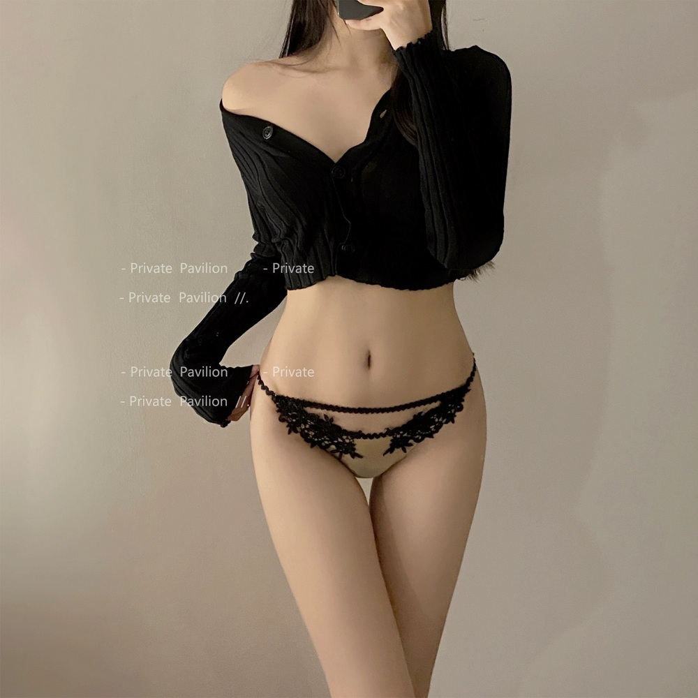 French Style Panties For Girls Sexy New Lace Summer Thin Hollow Temptation Low Waist Ladies Pure Cotton Crotch Briefs - PhotoBoxer