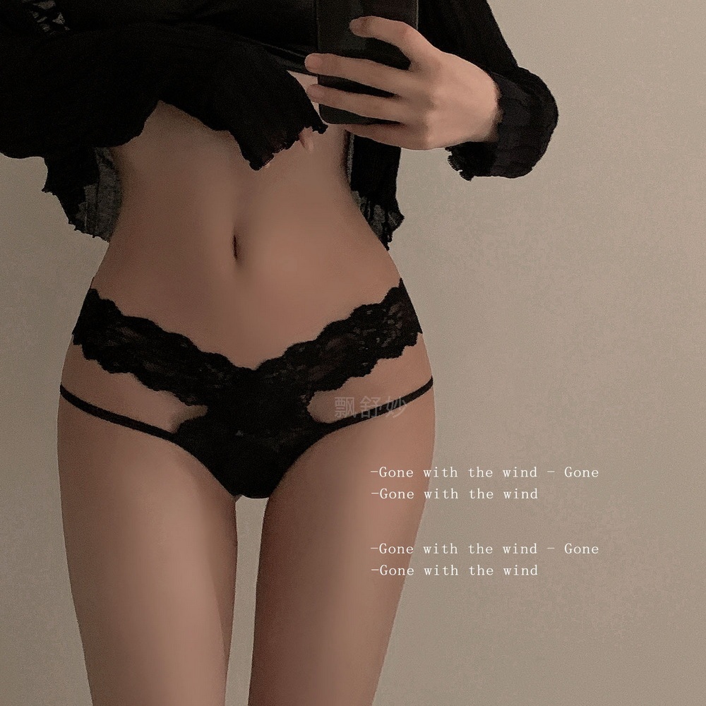 Sexy Lace Thong Alluring Lace Panties With Bandage Ignite Passion - PhotoBoxer