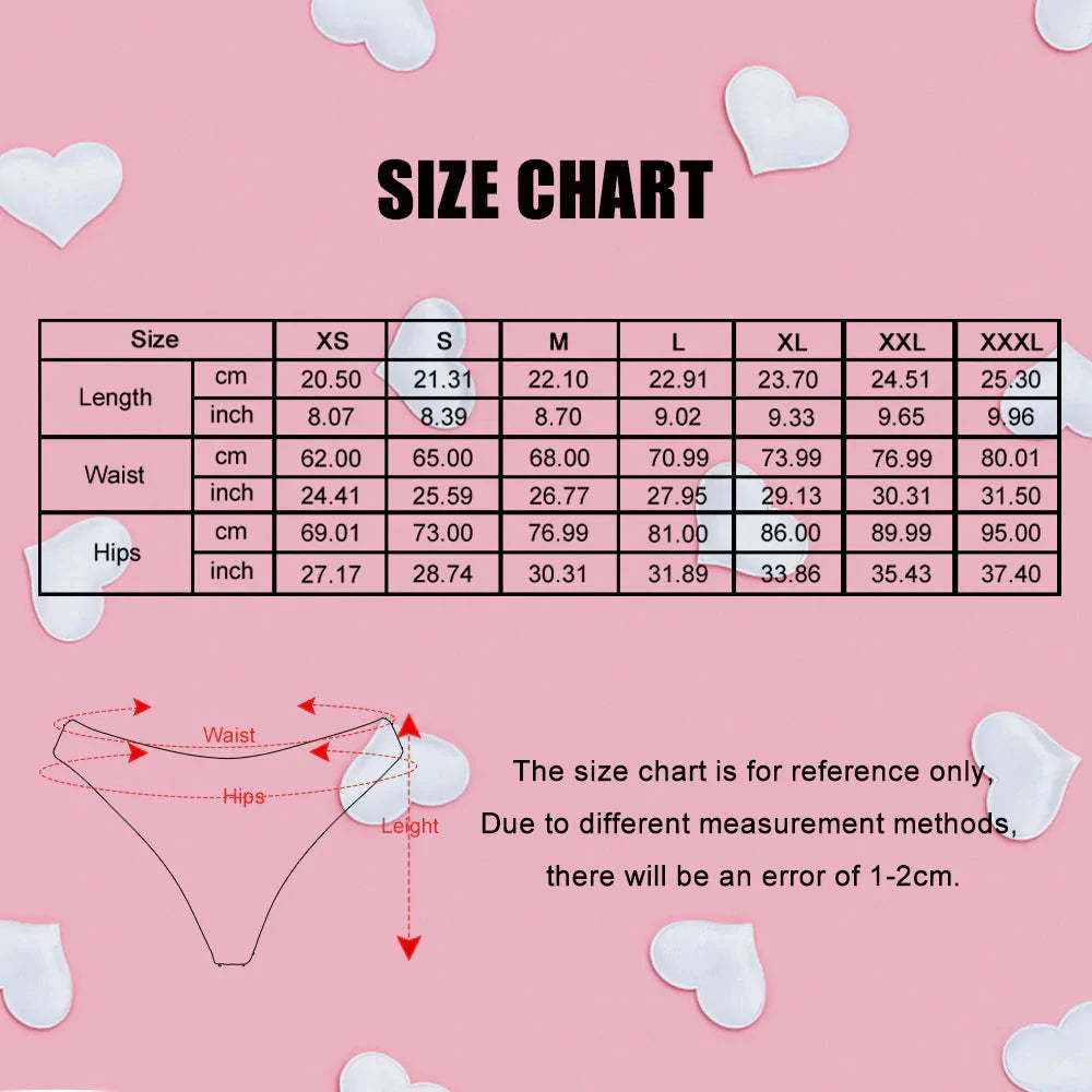Custom Face Couple Matching Underwear Multicolor Sweet Lover Personalized Funny Underwear Valentine's Day Gift