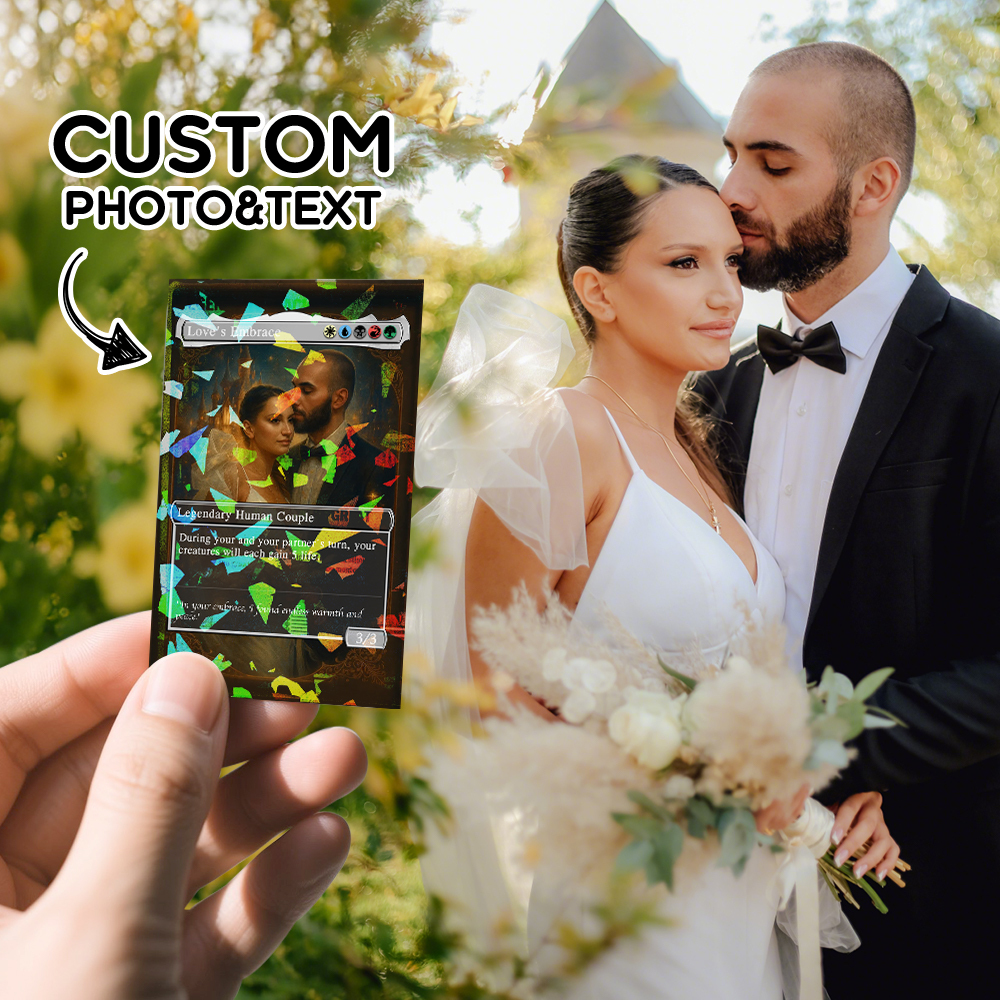 Custom Anime Couples Magic Card Personalized Photo Magic Anime Card Anniversary Gift for Couples - Photowatch