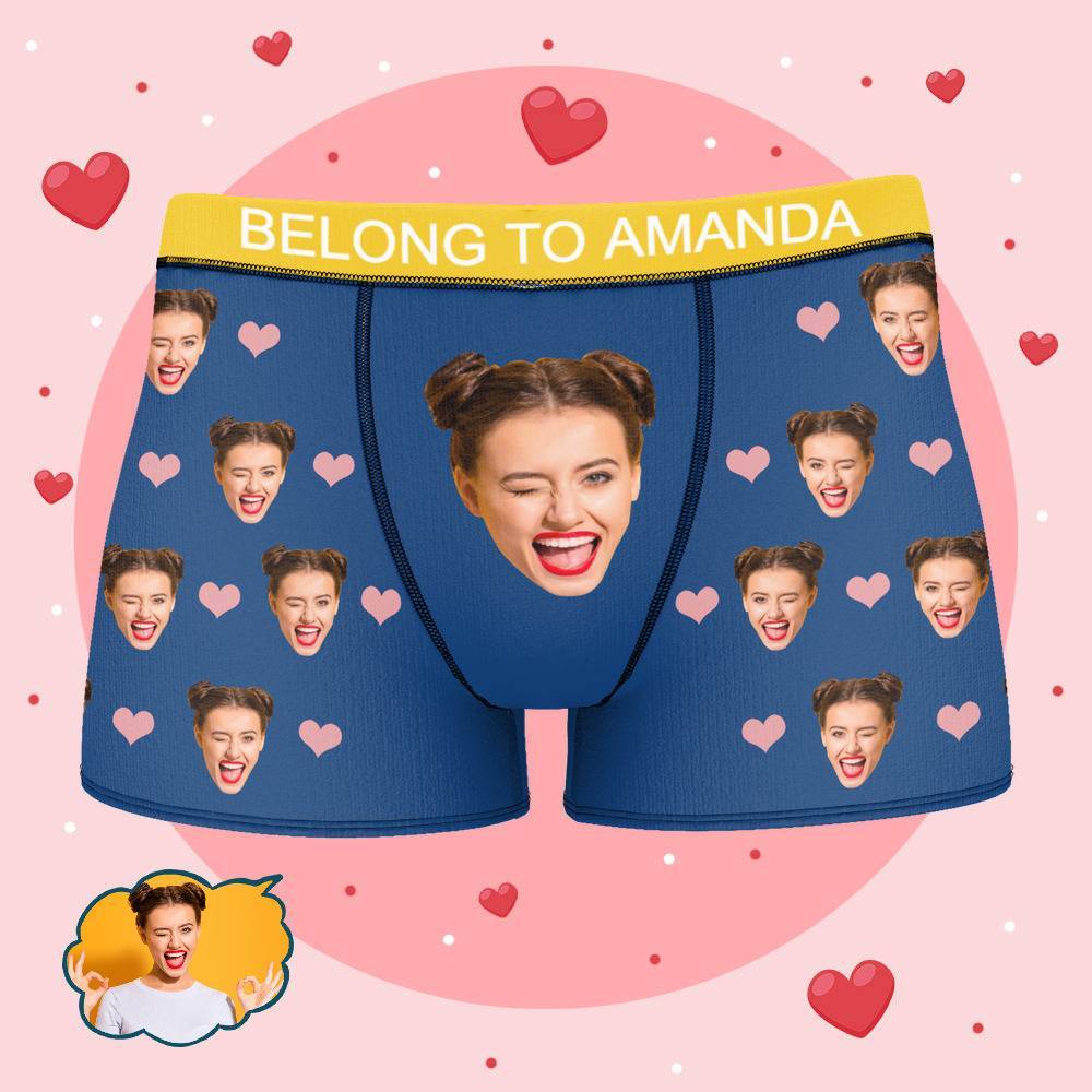 Amanda Name Boxers Gifts, Custom Name Boxers, Custom Underwear With Face, Personalized Boxers or Briefs, Custom Mens Underwear, Name Gift for Boyfriend - BestNameGifts