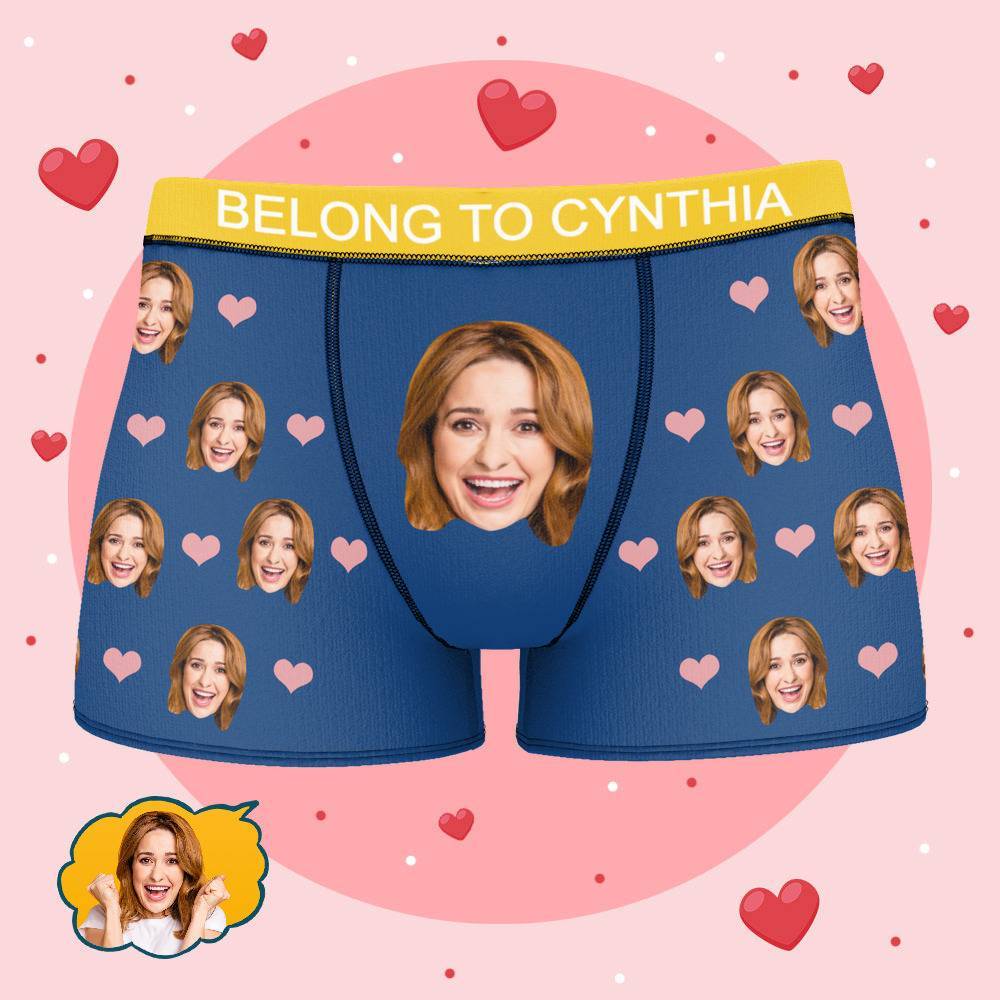 Cynthia Name Boxers Gifts, Custom Name Boxers, Custom Underwear With Face, Personalized Boxers or Briefs, Custom Mens Underwear, Name Gift for Boyfriend - BestNameGifts