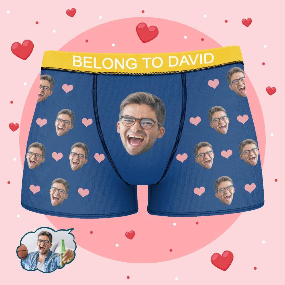 David Name Boxers Gifts, Custom Name Boxers, Custom Underwear With Face, Personalized Boxers or Briefs, Custom Mens Underwear, Name Gift for Boyfriend - BestNameGifts