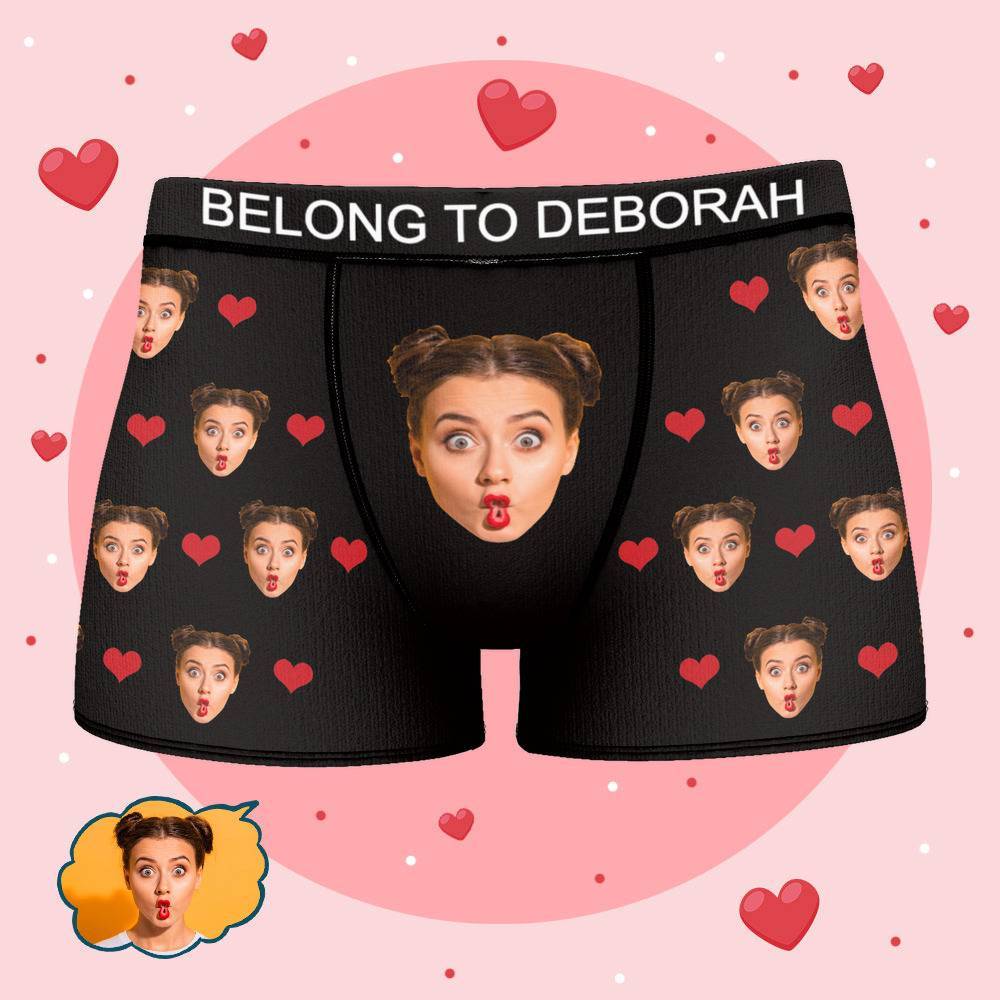 Deborah Name Boxers Gifts, Custom Name Boxers, Custom Underwear With Face, Personalized Boxers or Briefs, Custom Mens Underwear, Name Gift for Boyfriend - BestNameGifts
