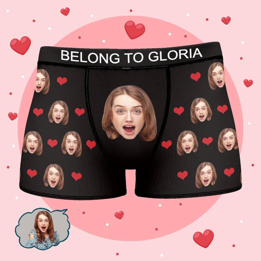 Gloria Name Boxers Gifts, Custom Name Boxers, Custom Underwear With Face, Personalized Boxers or Briefs, Custom Mens Underwear, Name Gift for Boyfriend - BestNameGifts