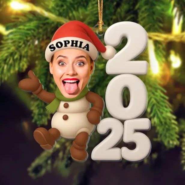 Personalized Family Christmas Ornament, Funny Custom Face Ornament, Holiday Tree Decoration, Christmas Gift for Families - PhotoBoxer