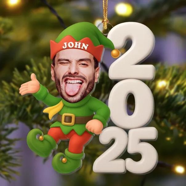 Personalized Family Christmas Ornament, Funny Custom Face Ornament, Holiday Tree Decoration, Christmas Gift for Families - PhotoBoxer