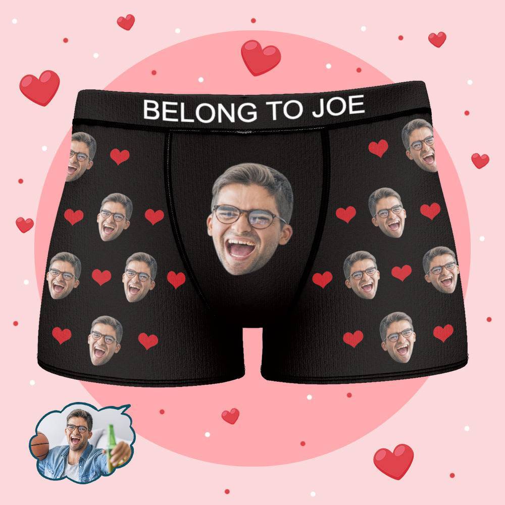 Joe Name Boxers Gifts, Custom Name Boxers, Custom Underwear With Face, Personalized Boxers or Briefs, Custom Mens Underwear, Name Gift for Boyfriend - BestNameGifts