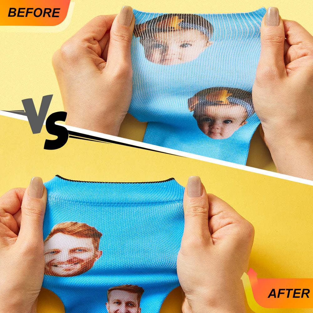 Custom Breathable Face Socks Lovely Cat Photo Socks - PhotoBoxer