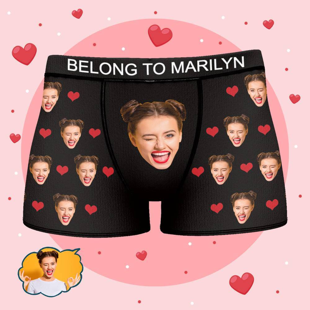 Marilyn Name Boxers Gifts, Custom Name Boxers, Custom Underwear With Face, Personalized Boxers or Briefs, Custom Mens Underwear, Name Gift for Boyfriend - BestNameGifts