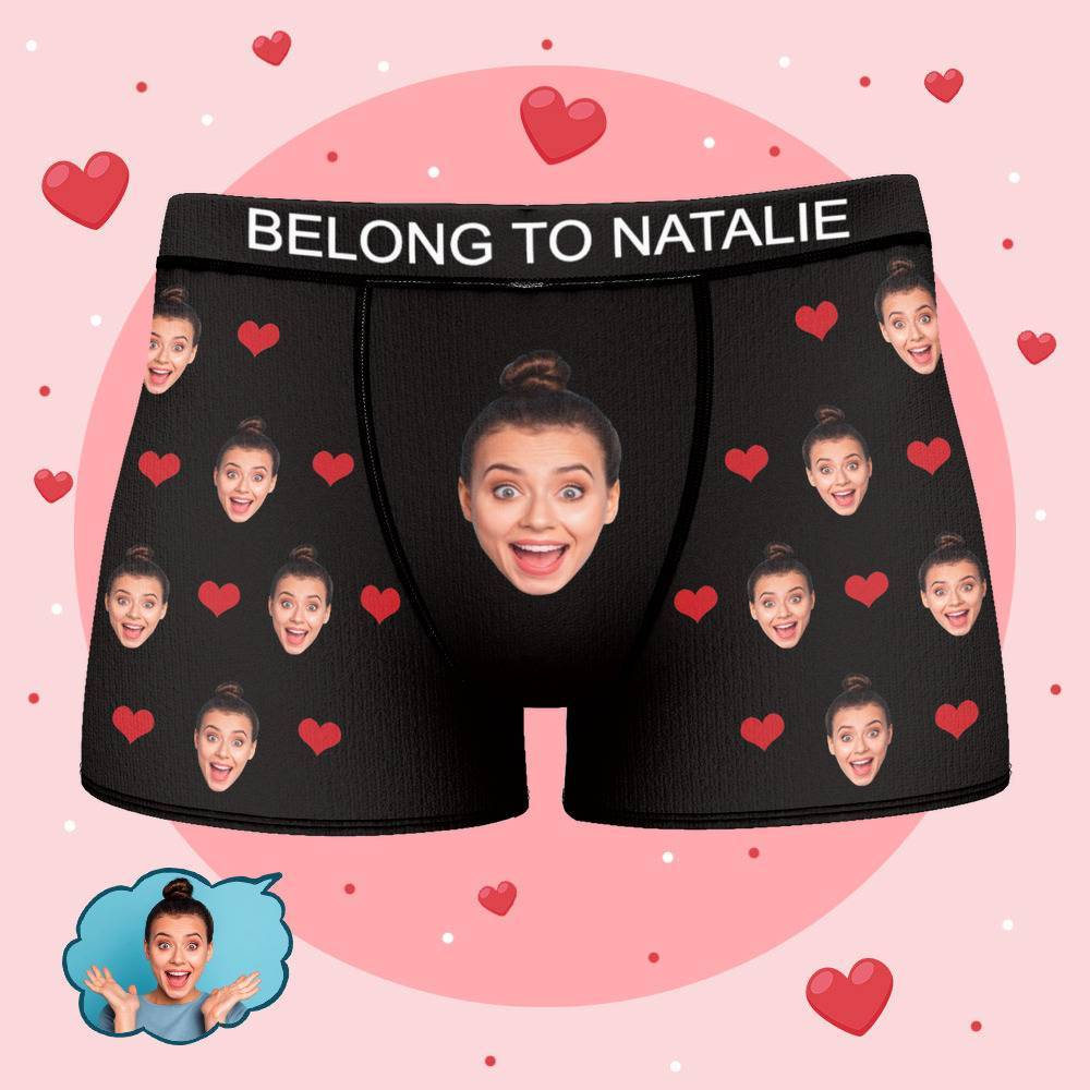 Natalie Name Boxers Gifts, Custom Name Boxers, Custom Underwear With Face, Personalized Boxers or Briefs, Custom Mens Underwear, Name Gift for Boyfriend - BestNameGifts