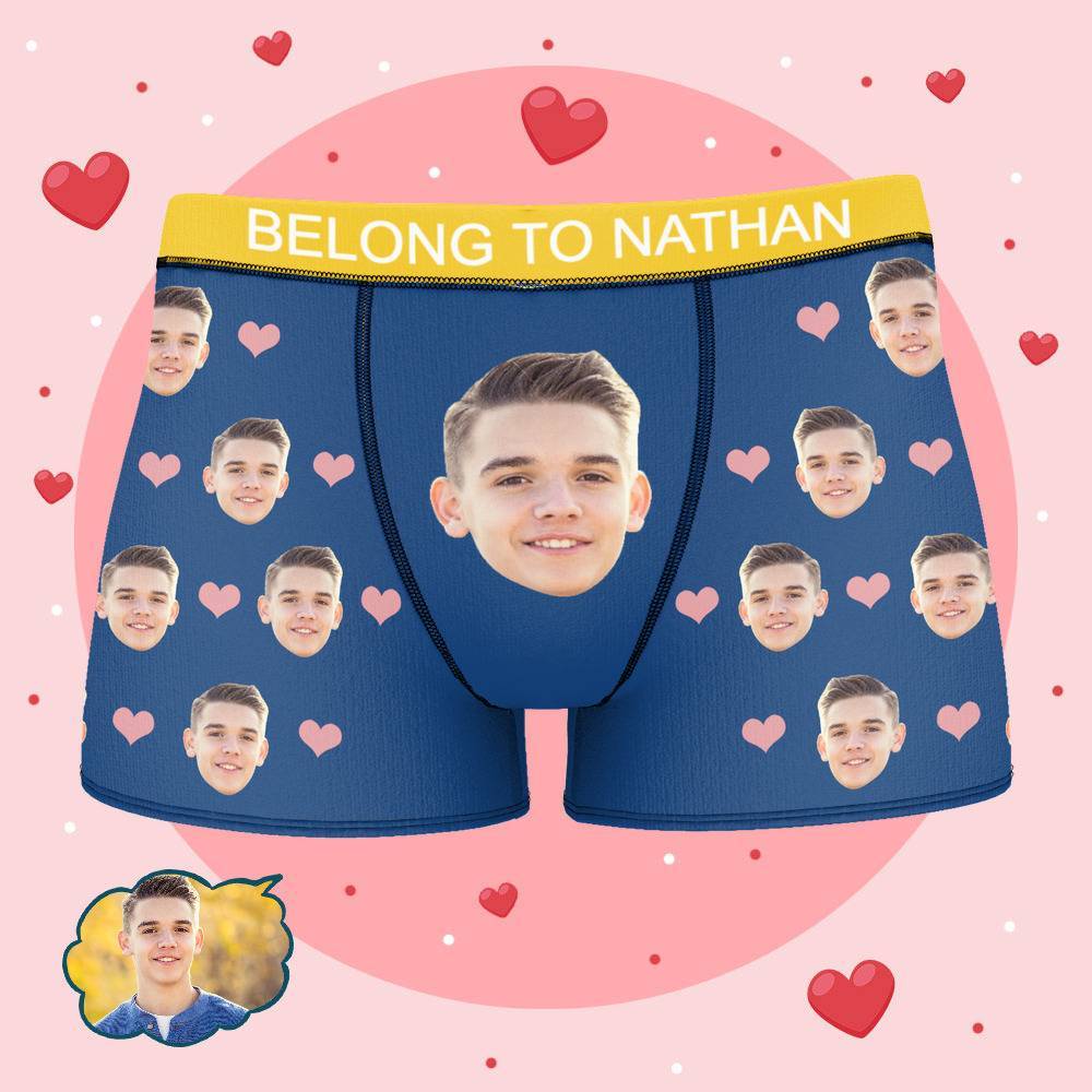 Nathan Name Boxers Gifts, Custom Name Boxers, Custom Underwear With Face, Personalized Boxers or Briefs, Custom Mens Underwear, Name Gift for Boyfriend - BestNameGifts