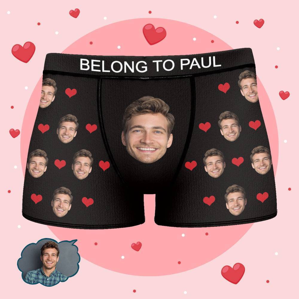 Paul Name Boxers Gifts, Custom Name Boxers, Custom Underwear With Face, Personalized Boxers or Briefs, Custom Mens Underwear, Name Gift for Boyfriend - BestNameGifts
