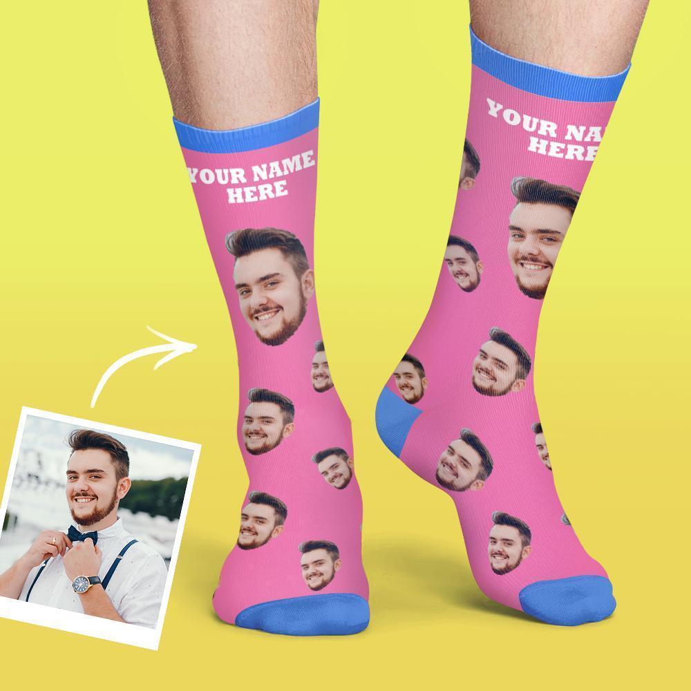 Custom Face Socks Colorful Candy Series - PhotoBoxer