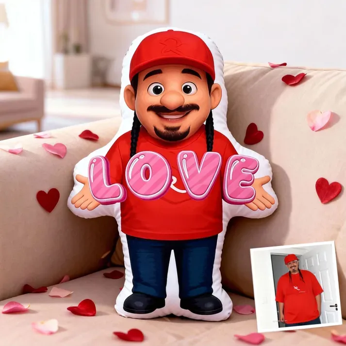 Custom Minime Doll Confession Pillow, Confession Pillow, Personalized Pillow for Valentine’s Day Gifts - PhotoBoxer