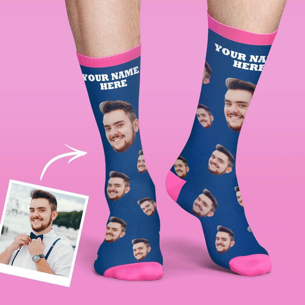 Custom Face Socks Colorful Candy Series - PhotoBoxer