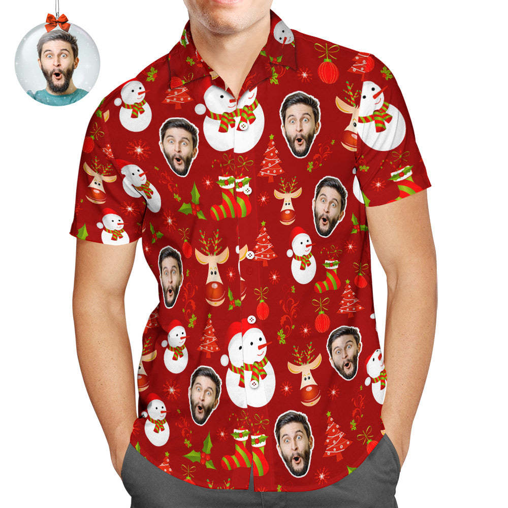 Las Camisas Hawaianas De Encargo De La Cara Creen En La Magia Del Regalo De La Camisa Hawaiana De La Navidad - CalzoncillosfotoES