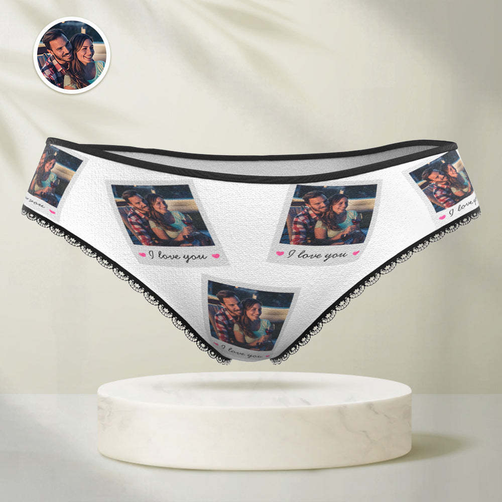 Calzoncillos Personalizados Con Foto Y Texto, Ropa Interior Polaroid Personalizada, Regalo Para Mujer