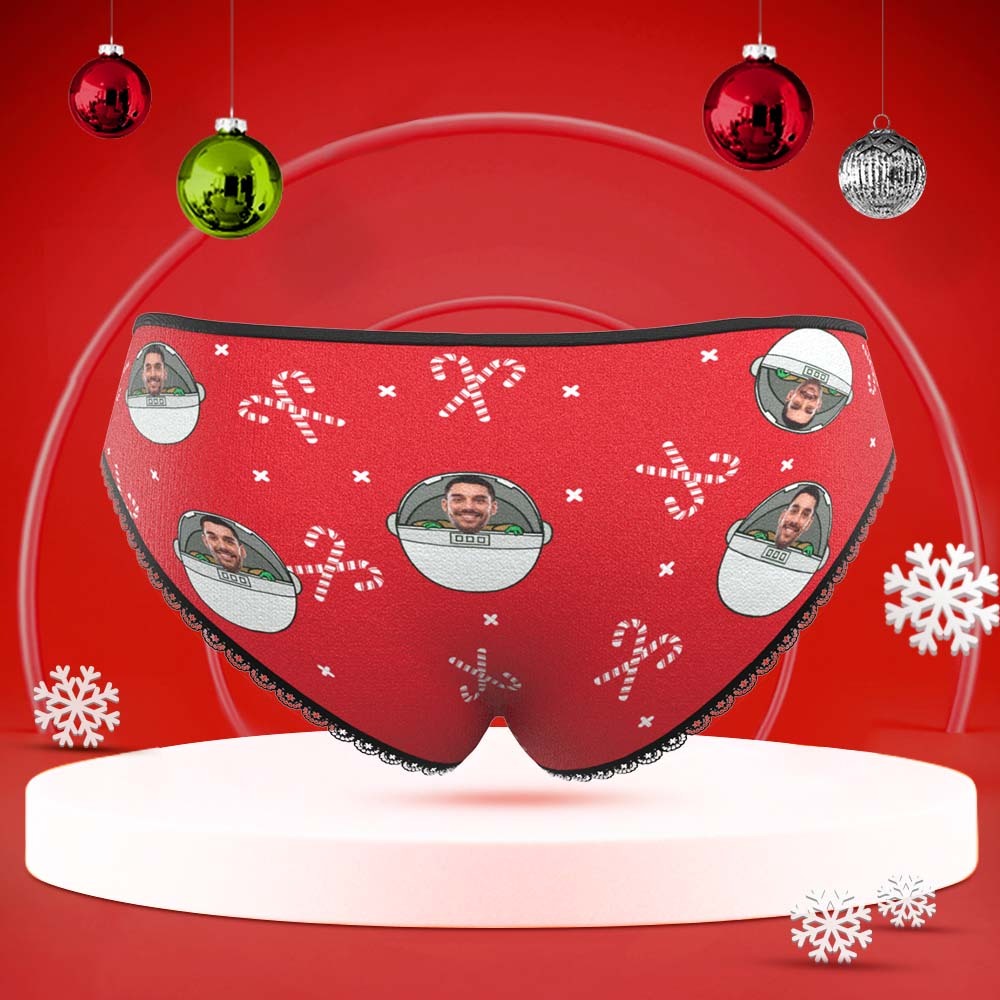 Ropa Interior Facial Personalizada Ropa Interior Femenina Con Fotos Regalo De Navidad Rojo