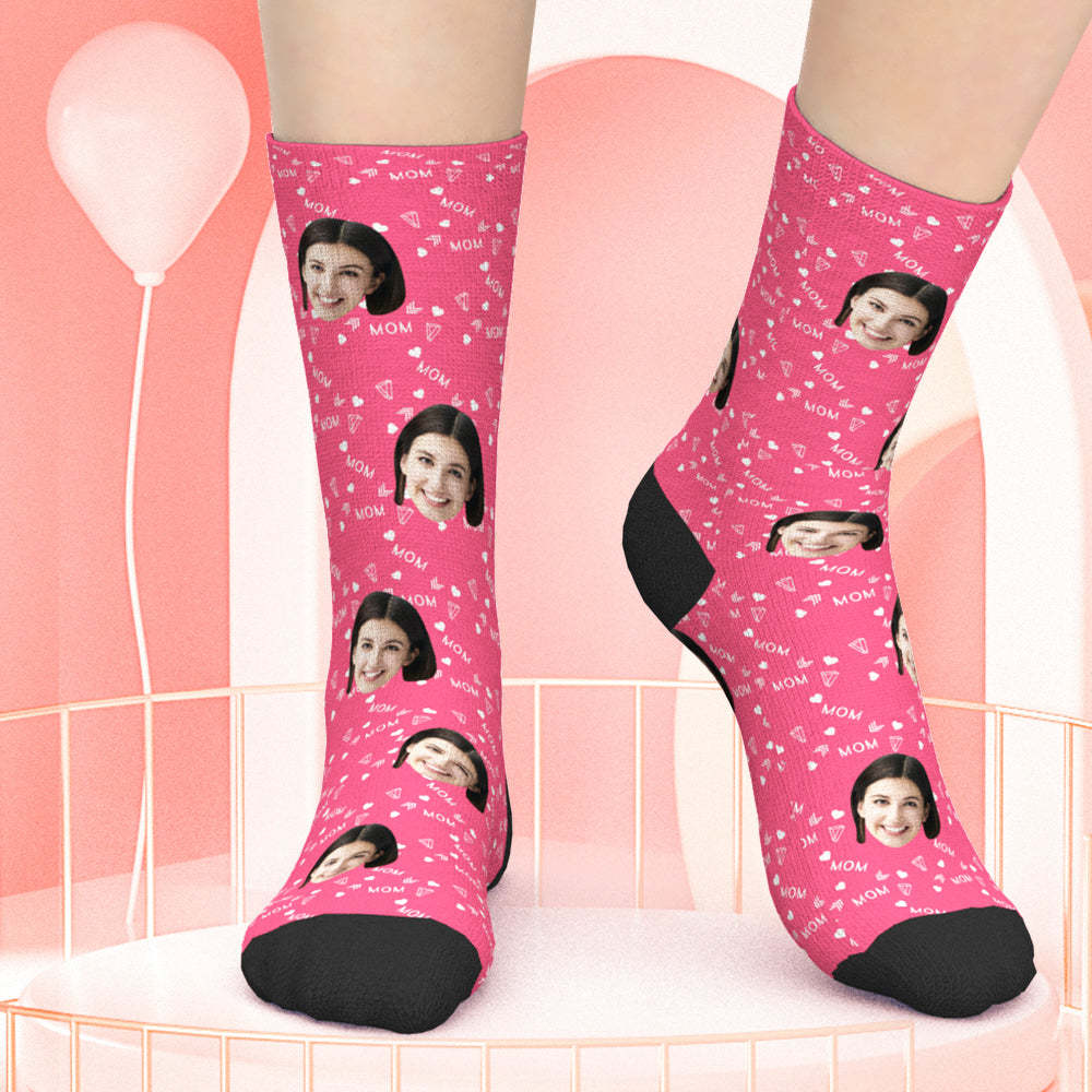 Calcetines personalizados Regalos para el día de la madre o regalos de cumpleaños para mamá Calcetines rosas