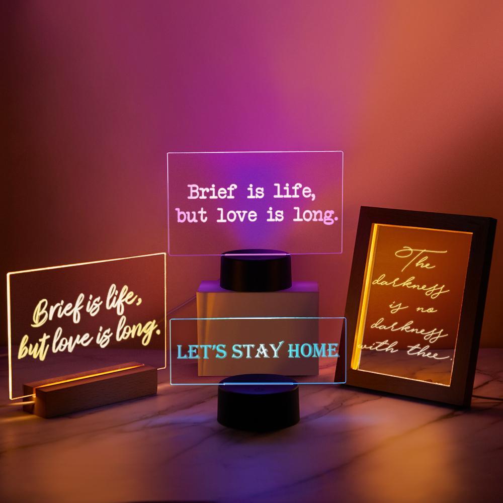 Personalisiertes Led-namensschild, Individuell Graviert, Beleuchtet, Namensschild, Einzigartiges Geschenk - meinemondlampe