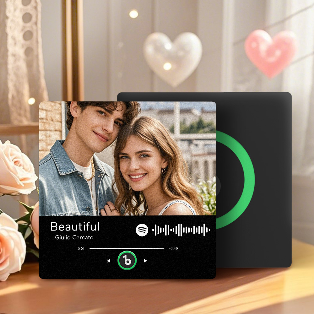 Personalisierter Musik-kühlschrankmagnet Zum Vatertag, Geschenk, Bunter Rahmen, Album, Kühlschrankmagnet, Musik-wandfotoaufkleber, Musikwerk, Das Als Geschenk Gespielt Werden Kann - meinemondlampe