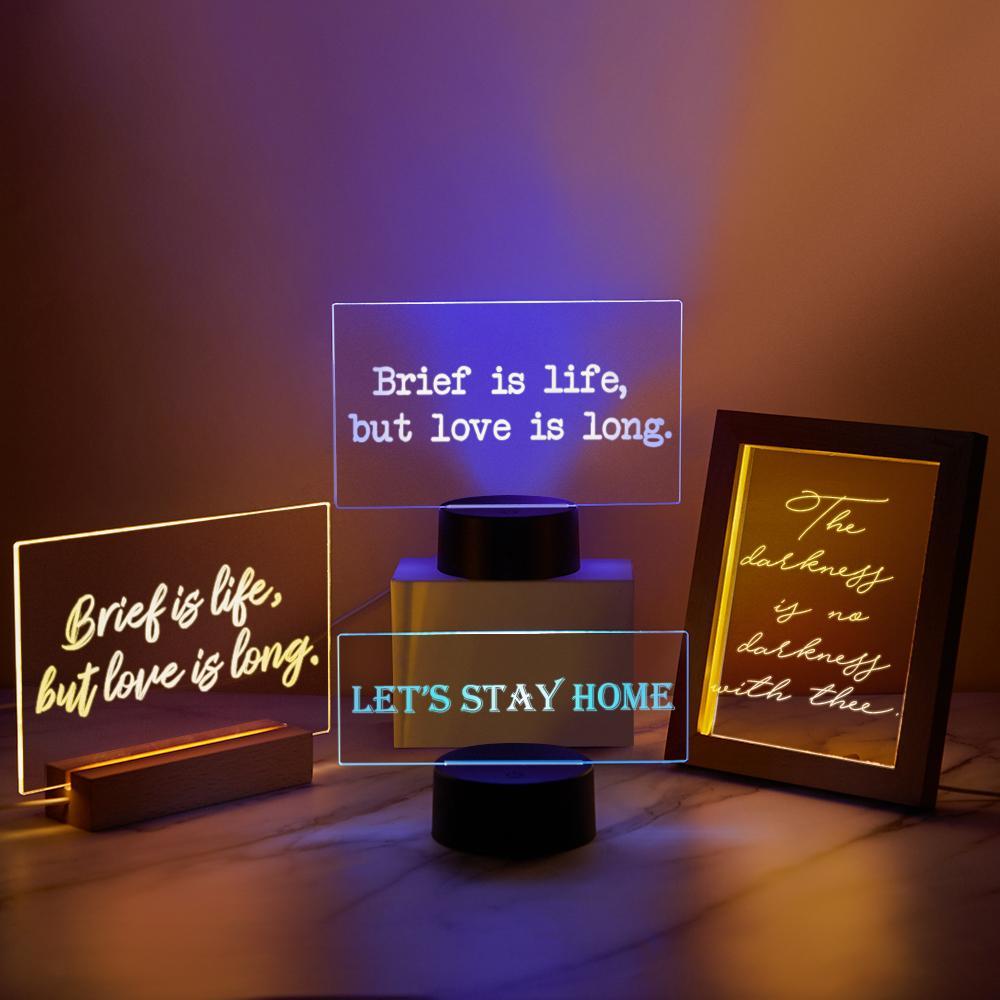 Personalisiertes Led-namensschild, Individuell Graviert, Beleuchtet, Namensschild, Einzigartiges Geschenk - meinemondlampe