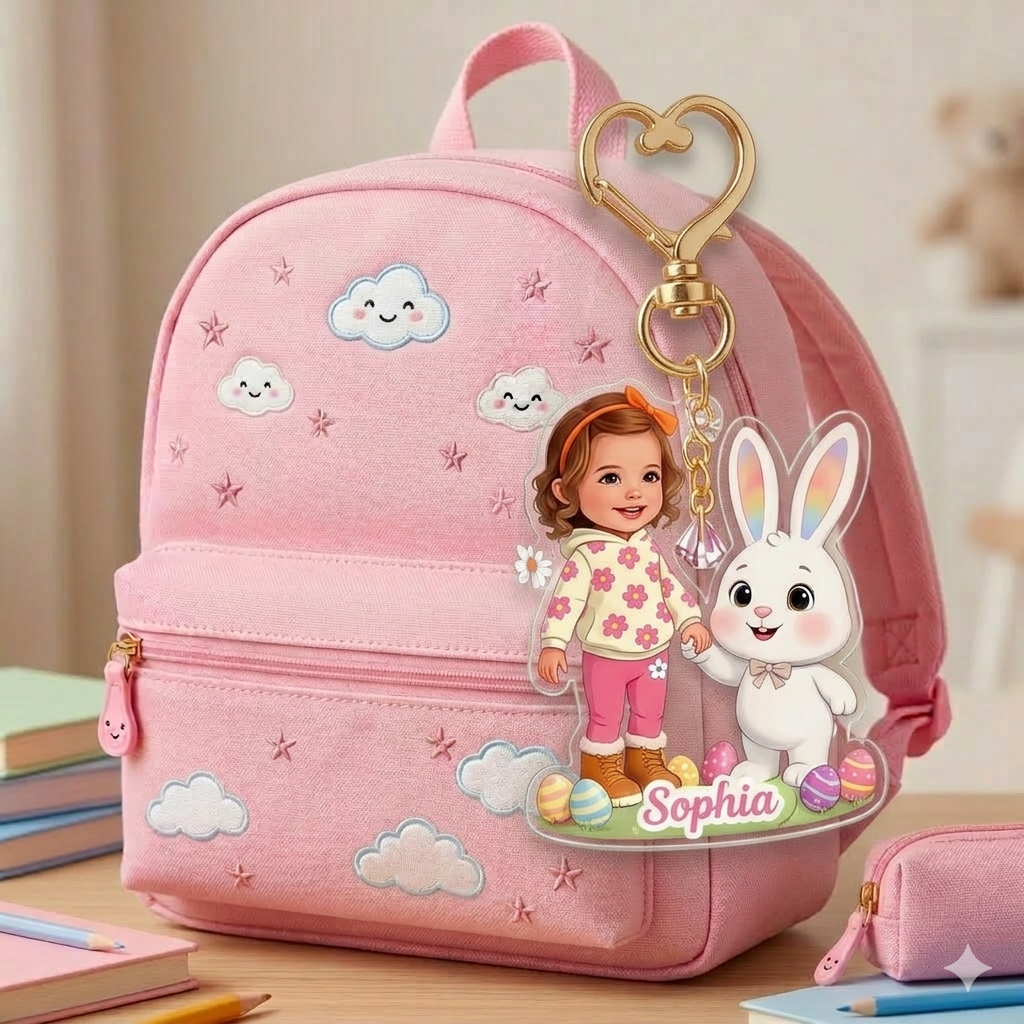 Individuell Gestaltetes Ostergeschenk Mit Foto – Personalisierte Acrylplakette In Kinderform