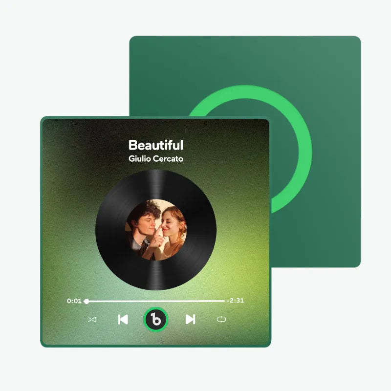 Personalisierter Musik-kühlschrankmagnet Zum Vatertag, Geschenk, Bunter Rahmen, Album, Kühlschrankmagnet, Musik-wandfotoaufkleber, Musikwerk, Das Als Geschenk Gespielt Werden Kann - meinemondlampe