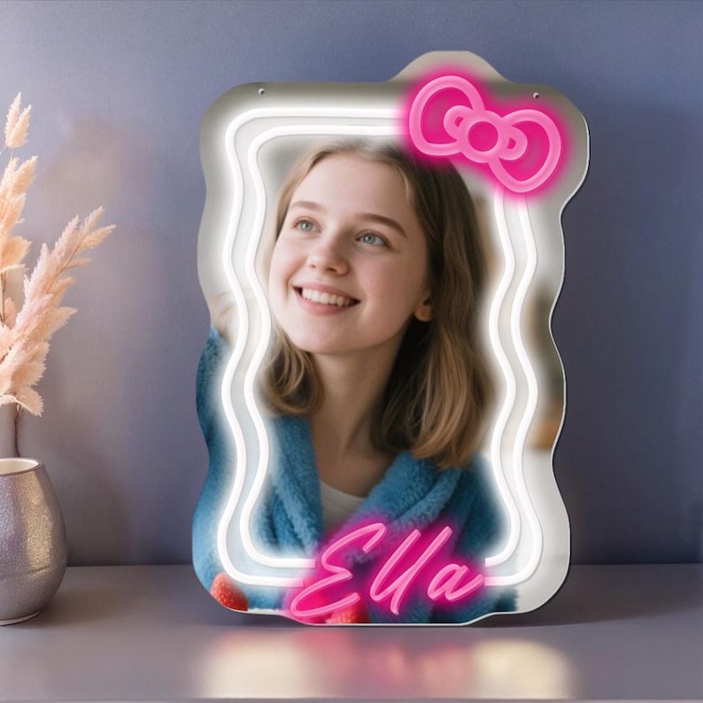 Individuelle Selfie-neonreklame, Led-spiegelreklame Für Fotokabinen, Fotohintergrund, Acrylleuchte Nach Maß, Fotorequisite Für Paare, Personalisierte Geschenke, Raumdekoration