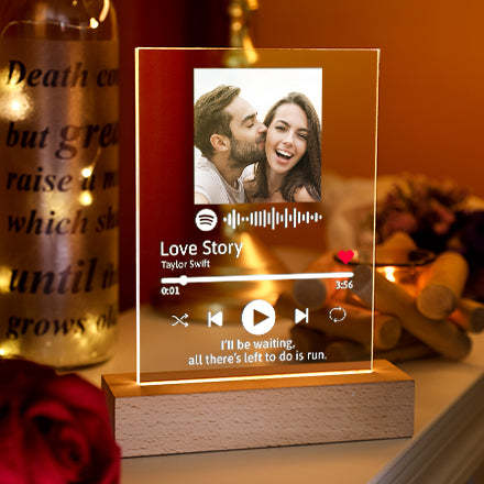 Weihnachtsgeschenke Musikalbum Cover Glaskunst Personalisierte Fotoplakette Geschenke Für Sie - meinemondlampe