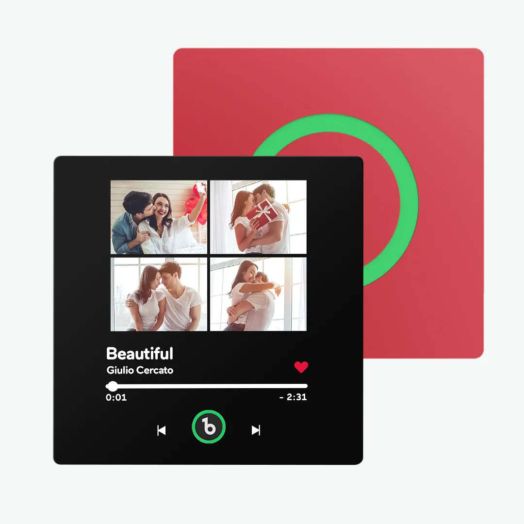 Personalisierter Musik-kühlschrankmagnet Zum Vatertag, Geschenk, Bunter Rahmen, Album, Kühlschrankmagnet, Musik-wandfotoaufkleber, Musikwerk, Das Als Geschenk Gespielt Werden Kann - meinemondlampe
