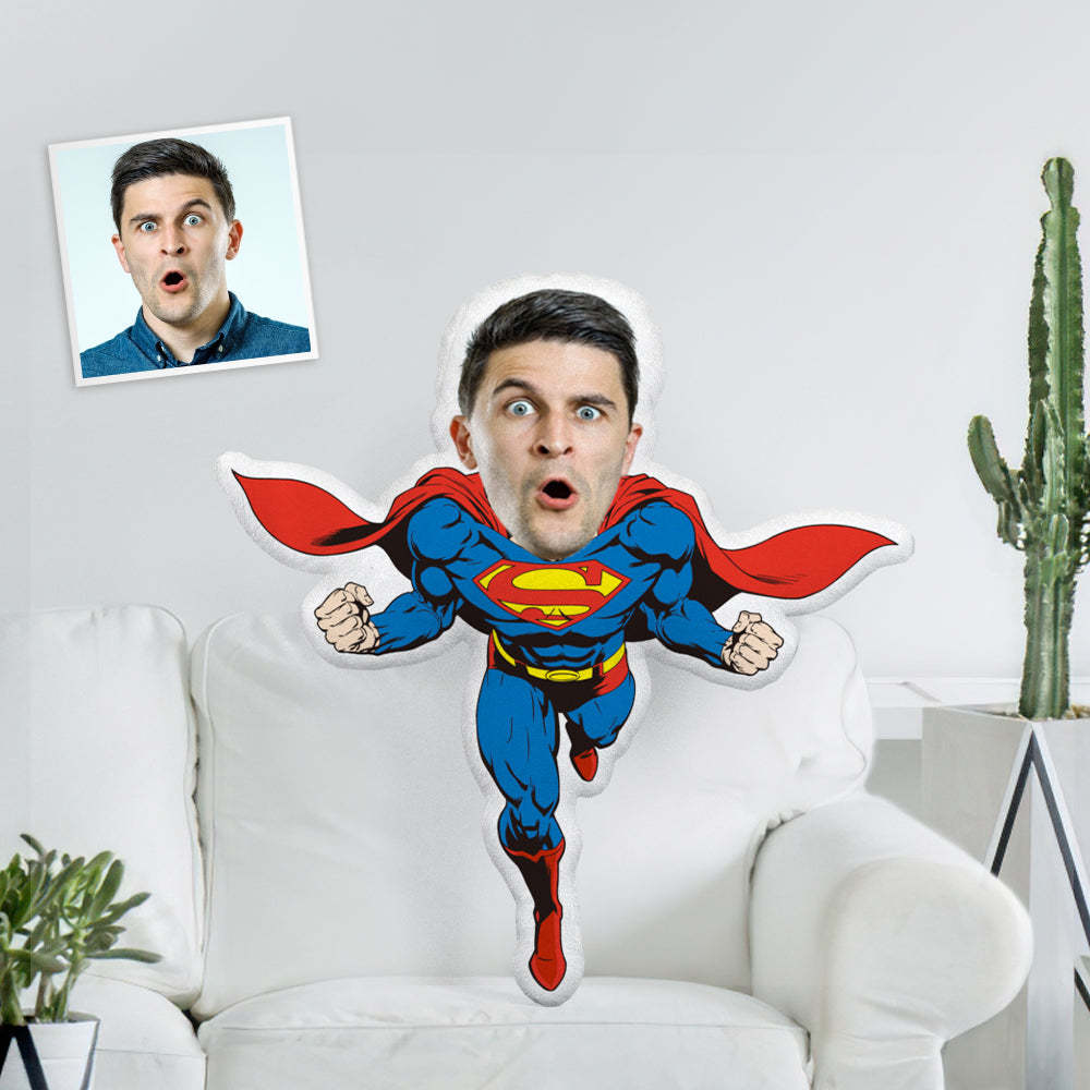 Benutzerdefiniertes Gesicht Foto Minime Puppen Personalisierte Superman Minime Kissen Spielzeug Das Eigentümlichste Geschenk - meinemondlampe