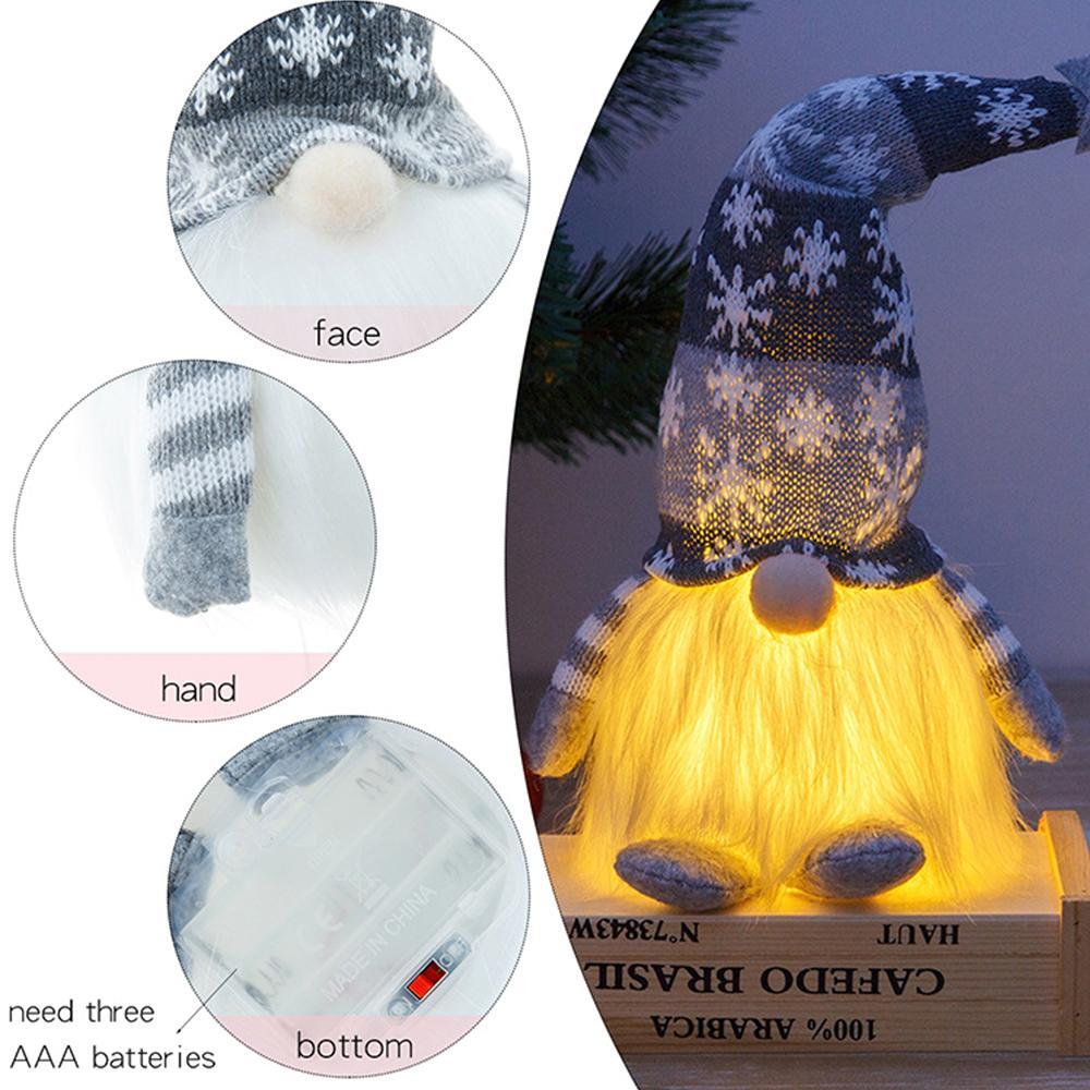 Weihnachten Rudolph Gnome Rentier Gnome Nachtlicht Urlaub Gnome Weihnachten Dekoration Lampe - meinemondlampe