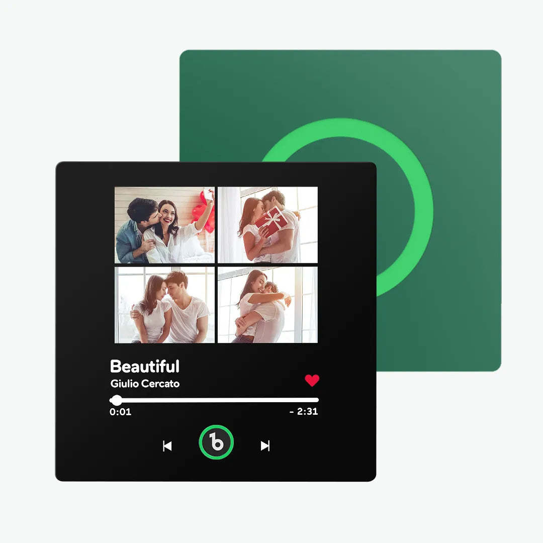 Personalisierter Musik-kühlschrankmagnet Zum Vatertag, Geschenk, Bunter Rahmen, Album, Kühlschrankmagnet, Musik-wandfotoaufkleber, Musikwerk, Das Als Geschenk Gespielt Werden Kann - meinemondlampe