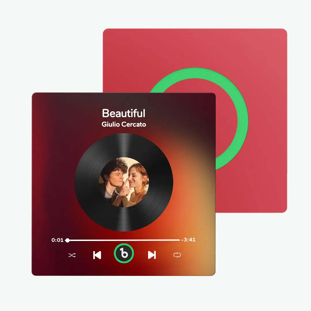 Personalisierter Musik-kühlschrankmagnet Zum Vatertag, Geschenk, Bunter Rahmen, Album, Kühlschrankmagnet, Musik-wandfotoaufkleber, Musikwerk, Das Als Geschenk Gespielt Werden Kann - meinemondlampe