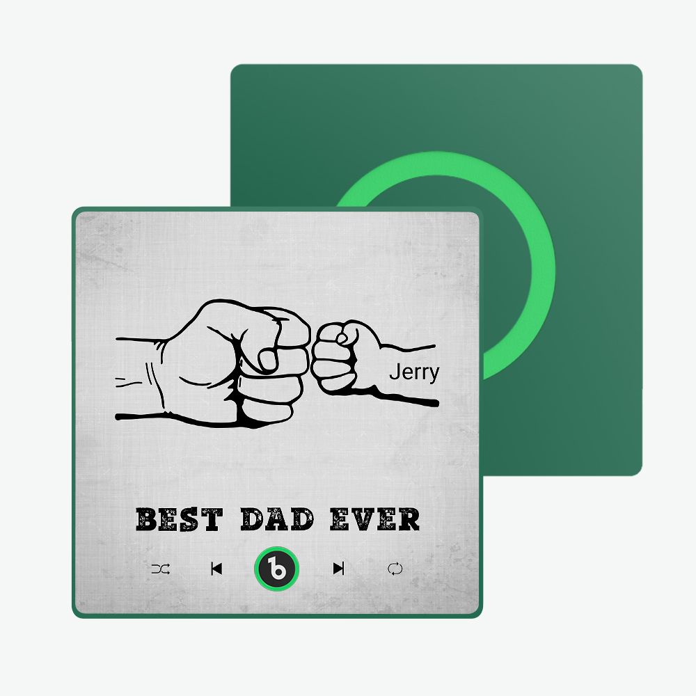 Vatertagsgeschenk, Individueller Musik-kühlschrankmagnet, Bunter Rahmen, Album-kühlschrankmagnet, Musik-wandfotoaufkleber, Kann Lieder Abspielen, Geschenk Für Papa - meinemondlampe