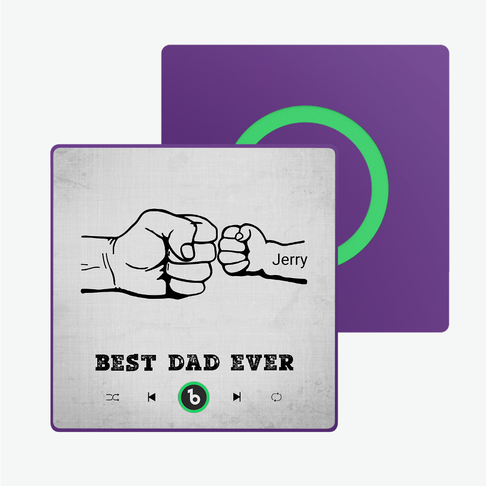 Vatertagsgeschenk, Individueller Musik-kühlschrankmagnet, Bunter Rahmen, Album-kühlschrankmagnet, Musik-wandfotoaufkleber, Kann Lieder Abspielen, Geschenk Für Papa - meinemondlampe