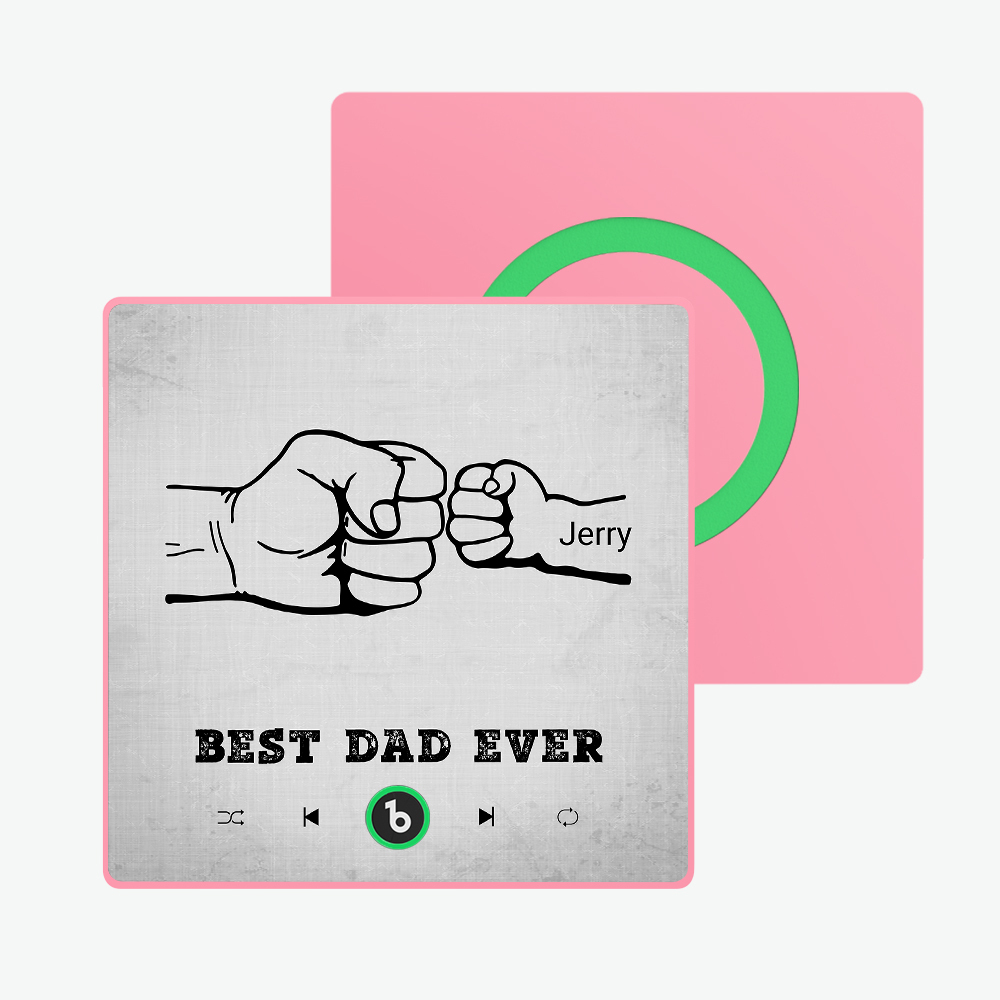 Vatertagsgeschenk, Individueller Musik-kühlschrankmagnet, Bunter Rahmen, Album-kühlschrankmagnet, Musik-wandfotoaufkleber, Kann Lieder Abspielen, Geschenk Für Papa - meinemondlampe