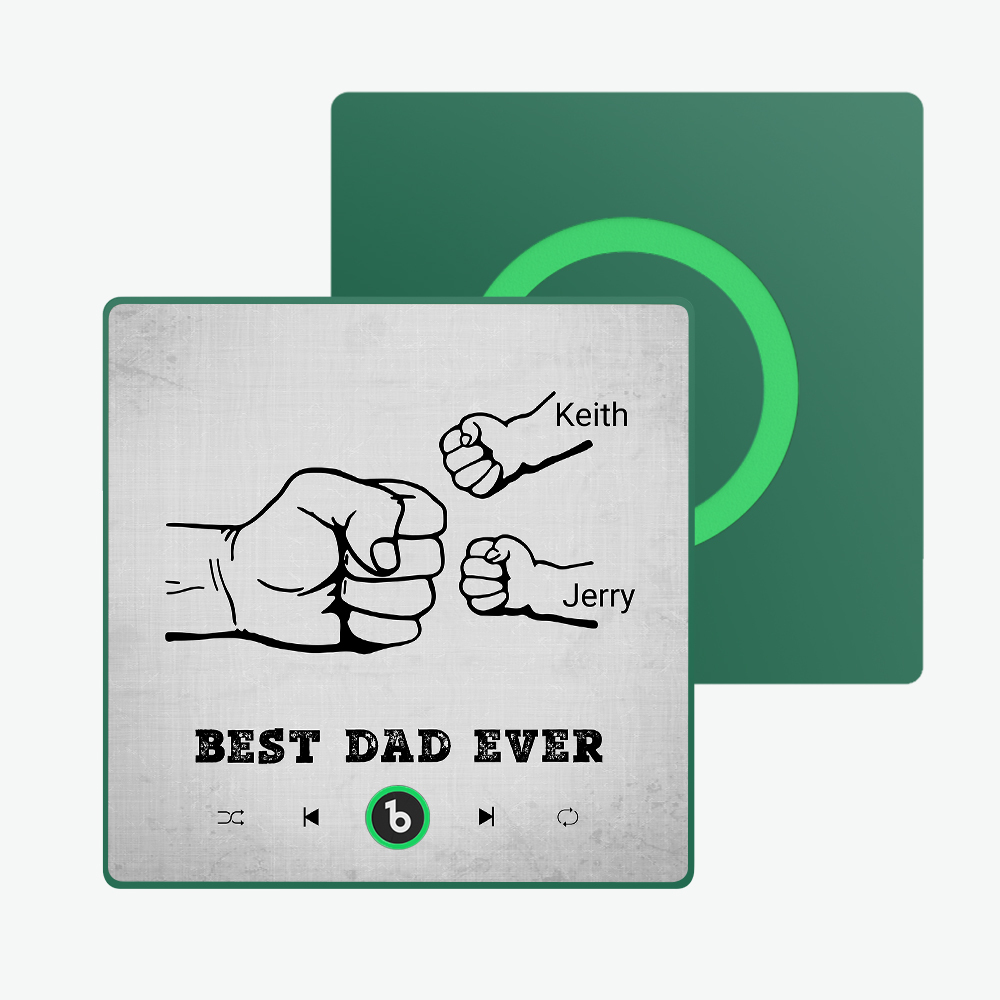 Vatertagsgeschenk, Individueller Musik-kühlschrankmagnet, Bunter Rahmen, Album-kühlschrankmagnet, Musik-wandfotoaufkleber, Kann Lieder Abspielen, Geschenk Für Papa - meinemondlampe