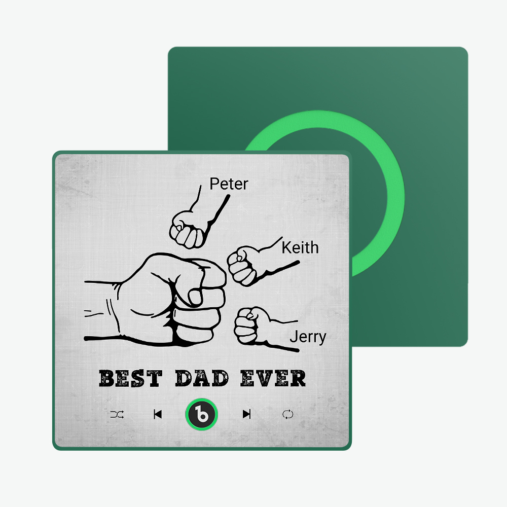 Vatertagsgeschenk, Individueller Musik-kühlschrankmagnet, Bunter Rahmen, Album-kühlschrankmagnet, Musik-wandfotoaufkleber, Kann Lieder Abspielen, Geschenk Für Papa - meinemondlampe