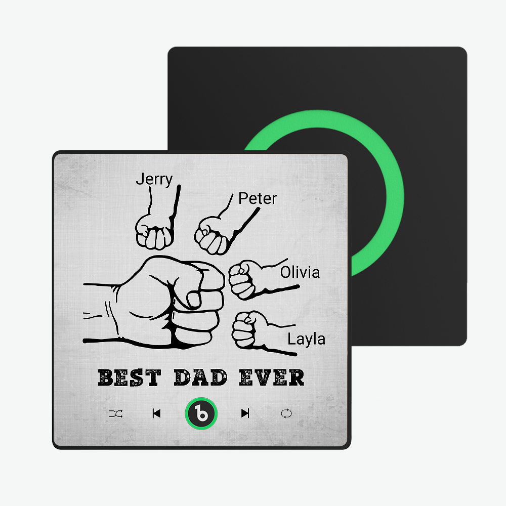 Vatertagsgeschenk, Individueller Musik-kühlschrankmagnet, Bunter Rahmen, Album-kühlschrankmagnet, Musik-wandfotoaufkleber, Kann Lieder Abspielen, Geschenk Für Papa - meinemondlampe